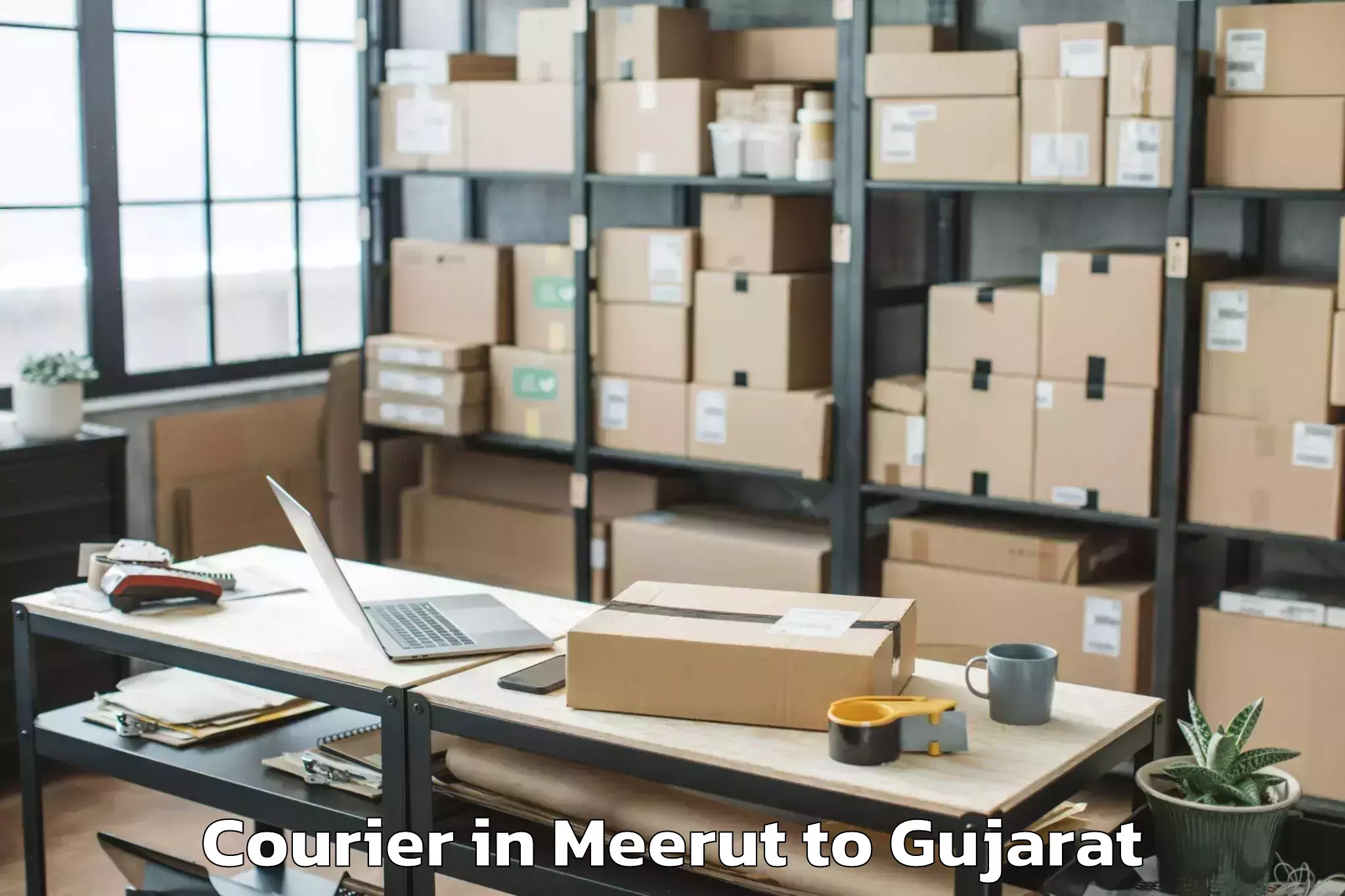 Book Meerut to Mahudha Courier Online